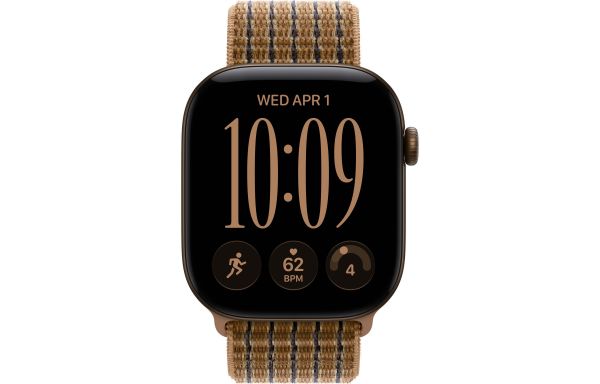 Apple Watch Series 12 GPS 46mm Dark Bronze Al Case with Light Umber Plaid Sport Loop (MJFW4+MK894)