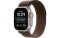 Apple Watch Ultra 4 Natural Titanium Case with Dark Umber Trail Loop - M/L (MJCR4+MK8K4)