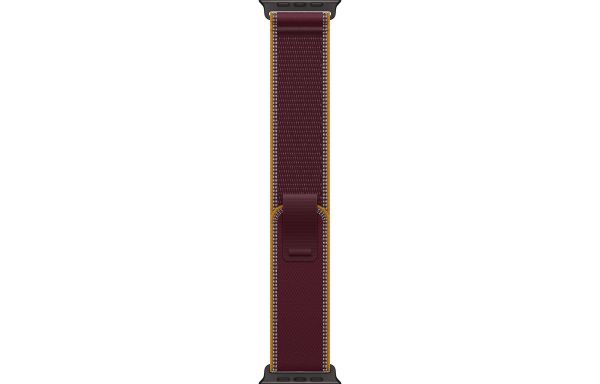 Apple Watch Ultra 4 Black Titanium Case with Burgundy Trail Loop - S/M (MJC34)