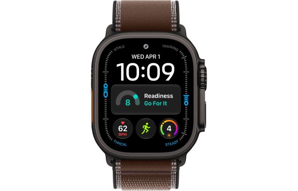 Apple Watch Ultra 4 Black Titanium Case with Dark Umber Trail Loop - M/L (MJCT4+MKAE4)