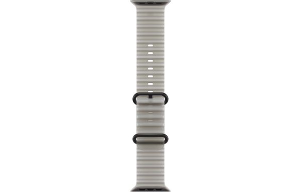 Apple Watch Ultra 4 Black Titanium Case with Translucent Gray Ocean Band (MJCT4+MKAQ4)