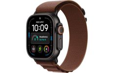 Apple Watch Ultra 4 Black Titanium Case with Burgundy Alpine Loop - Small (MJC04)