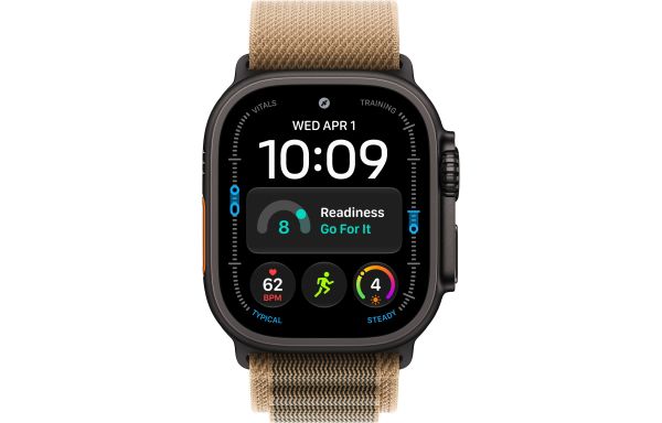 Apple Watch Ultra 4 Black Titanium Case with Desert Alpine Loop - Medium (MJCT4+MKF44)