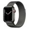 Apple Watch Series 7 GPS + Cellular 41mm Graphite Stainless Steel Case with Graphite Milanese Loop (MKHK3)