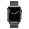 Apple Watch Series 7 GPS + Cellular 41mm Graphite Stainless Steel Case with Graphite Milanese Loop (MKHK3)