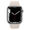 Apple Watch Series 7 GPS + Cellular 45mm Silver Stainless Steel Case w. Starlight Sport Band (MKJD3)