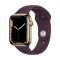 Apple Watch Series 7 LTE 45mm Gold S. Steel Case w. Dark Cherry Sport Band (MKJF3)