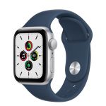 Apple Watch SE GPS 40mm Silver Aluminum Case w. Abyss Blue S. Band (MKNY3)