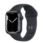 Apple Watch Series 7 GPS 41mm Midnight Aluminum Case With Midnight Sport Band (MKMX3)