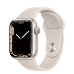 Apple Watch Series 7 GPS 41mm Starlight Aluminum Case With Starlight Sport Band (MKMY3)