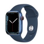 Apple Watch Series 7 LTE 41mm Blue Aluminum Case With Abyss Blue Sport Band (MKHC3)