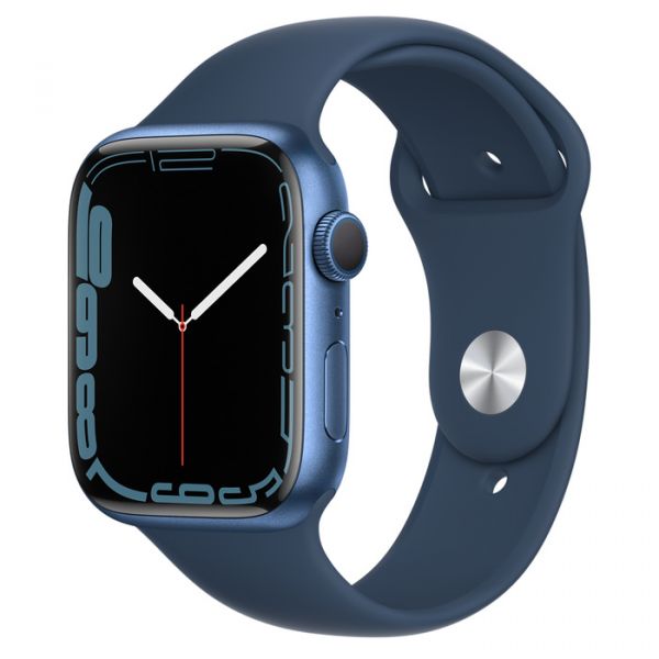Apple Watch Series 7 GPS 45mm Blue Aluminum Case With Blue Sport Band (MKN83)