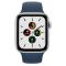 Apple Watch SE LTE 44mm Silver Aluminum Case With Abyss Blue Sport Band (MKRJ3)