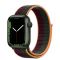 Apple Watch Series 7 GPS 41mm Green Aluminum Case With Dark Cherry/Forest Green Sport Loop (MKNF3)