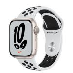 Apple Watch Nike Series 7 GPS 41mm Starlight Aluminum Case w. Pure Platinum/Black (MKN33)