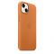 Чехол-накладка для iPhone 13 - Leather Case with MagSafe - Golden Brown (MM103)
