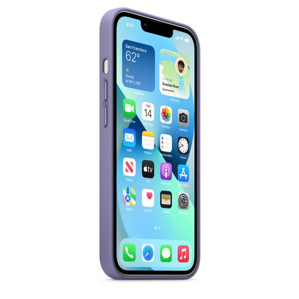Чехол-накладка для iPhone 13 - Leather Case with MagSafe - Wisteria (MM163)