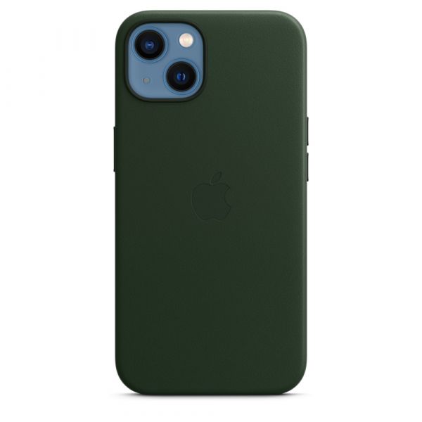 Чехол-накладка для iPhone 13 - Leather Case with MagSafe - Sequoia Green (MM173)