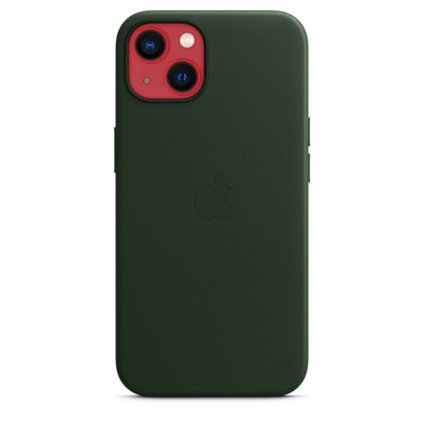 Чехол-накладка для iPhone 13 - Leather Case with MagSafe - Sequoia Green (MM173)
