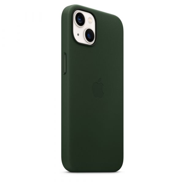 Чехол-накладка для iPhone 13 - Leather Case with MagSafe - Sequoia Green (MM173)
