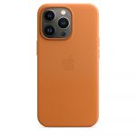 Чехол-накладка для iPhone 13 Pro - Leather Case - Golden Brown OEM
