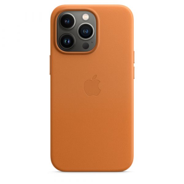 Чохол-накладка для iPhone 13 Pro - Leather Case - Golden Brown OEM