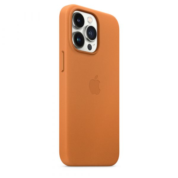 Чохол-накладка для iPhone 13 Pro - Leather Case - Golden Brown OEM