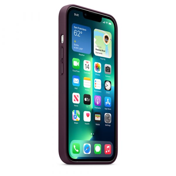 Leather Case with MagSafe for iPhone 13 Pro Max Dark Cherry (MM1M3)