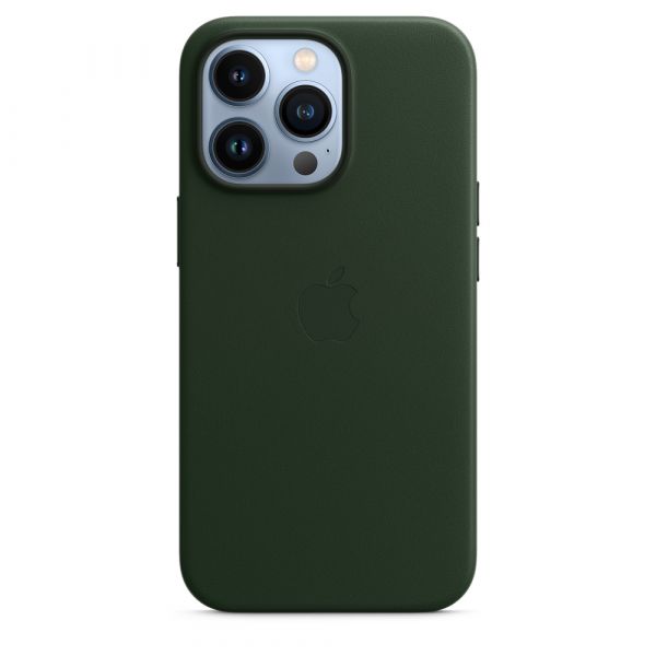 Чехол-накладка для iPhone 13 Pro - Leather Case - Sequoia Green OEM