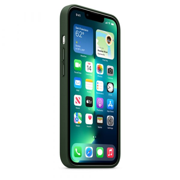 Leather Case with MagSafe for iPhone 13 Pro Max Sequoia Green (MM1Q3)