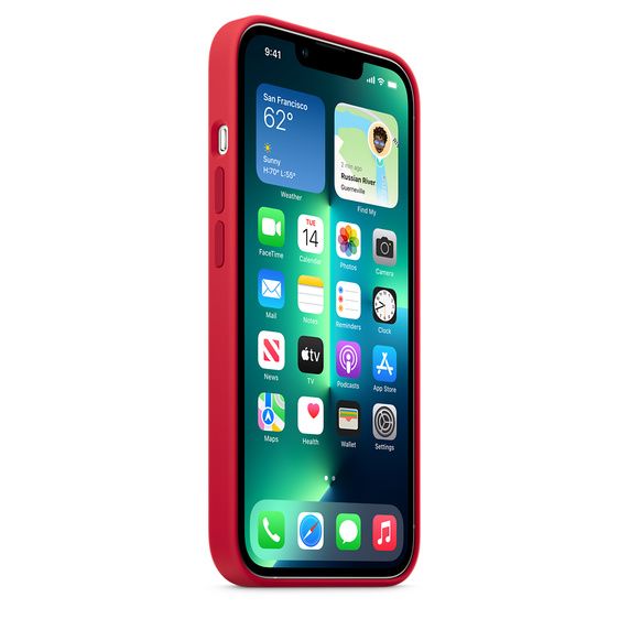 Silicone Case with MagSafe for iPhone 13 Pro Max (PRODUCT) RED (MM2V3)