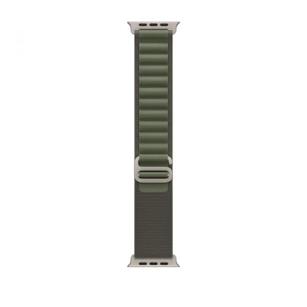 Apple Watch Ultra GPS + Cellular 49mm Titanium Case with Green Alpine Loop - S (MNHQ3)