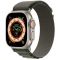 Apple Watch Ultra GPS + Cellular 49mm Titanium Case with Green Alpine Loop - S (MNHQ3)