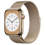 Apple Watch Series 8 LTE 45mm Gold S. Steel Case w. Milanese Loop Gold (MNKP3/MNKQ3)