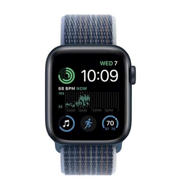 Apple Watch SE 2 GPS 40mm Midnight Aluminium Storm Blue Sport Loop (MNL83)