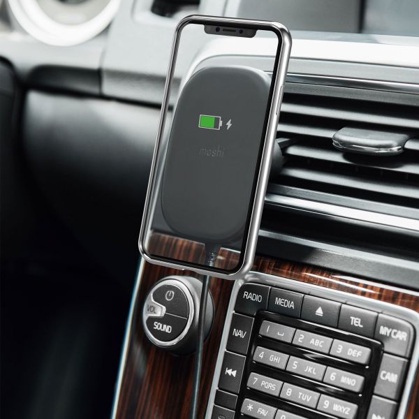Автомобильный держатель Moshi SnapTo Car Mount with Wireless Charging Black (99MO122002)