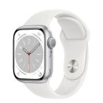 Apple Watch Series 8 GPS 41mm Silver Aluminum Case with White Sport Band (MP6L3/MP6R3)