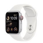 Apple Watch SE 2 LTE 40mm Silver Aluminum Case with White Sport Band (MNTP3)
