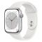 Apple Watch Series 8 GPS 45mm Silver Aluminum Case with White S. Band - S/M (MP6P3)