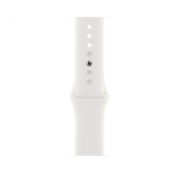 Apple Watch SE 2 GPS 44mm Silver Aluminum Case with White Sport Band (MNK23)