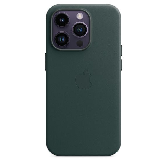 Чехол-накладка для iPhone 14 Pro Max - Apple Leather Case with MagSafe - Forest Green (MPPN3)