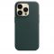 Чехол-накладка для iPhone 14 Pro Max - Apple Leather Case with MagSafe - Forest Green (MPPN3)