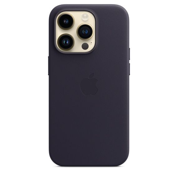 Чохол-накладка для iPhone 14 Pro - Apple Leather Case with MagSafe - Ink (MPPJ3)