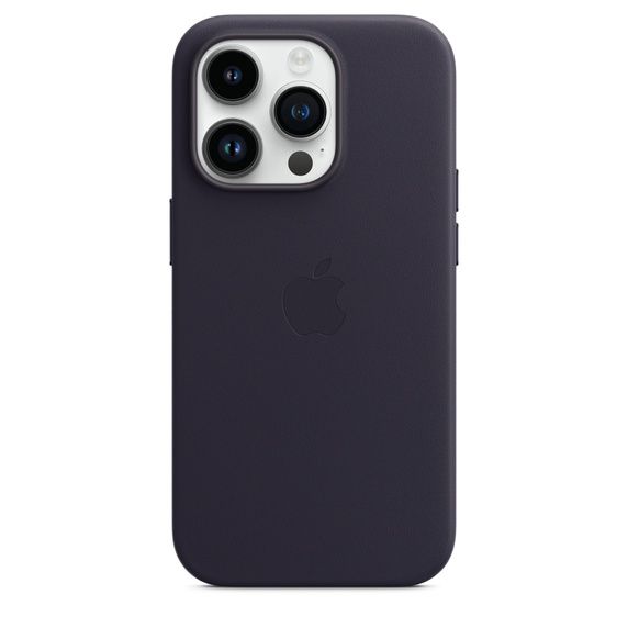 Чохол-накладка для iPhone 14 Pro - Apple Leather Case with MagSafe - Ink (MPPJ3)