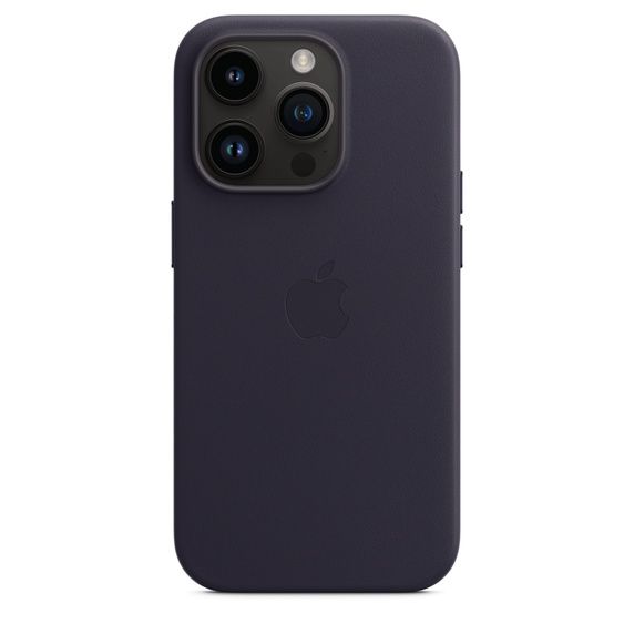 Чохол-накладка для iPhone 14 Pro - Apple Leather Case with MagSafe - Ink (MPPJ3)