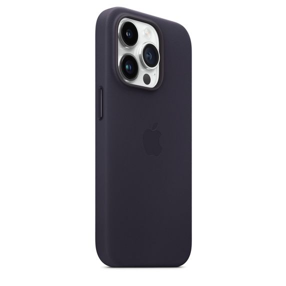 Чохол-накладка для iPhone 14 Pro - Apple Leather Case with MagSafe - Ink (MPPJ3)