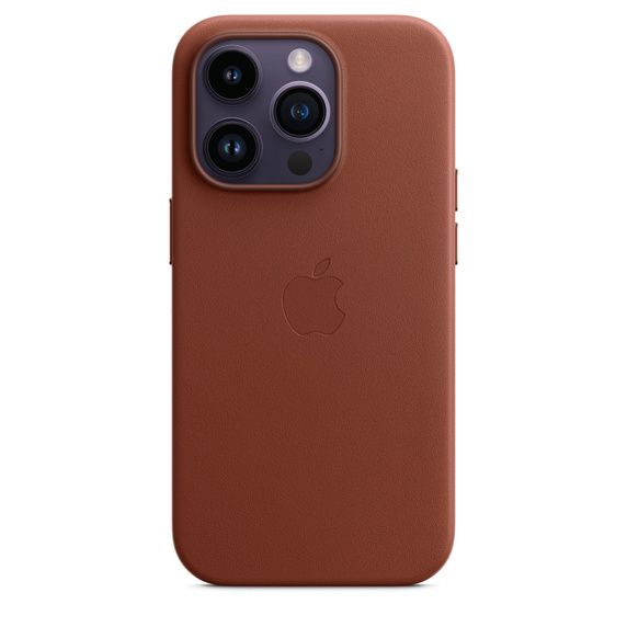 Чохол-накладка для iPhone 14 Pro - Apple Leather Case with MagSafe - Umber (MPPK3)