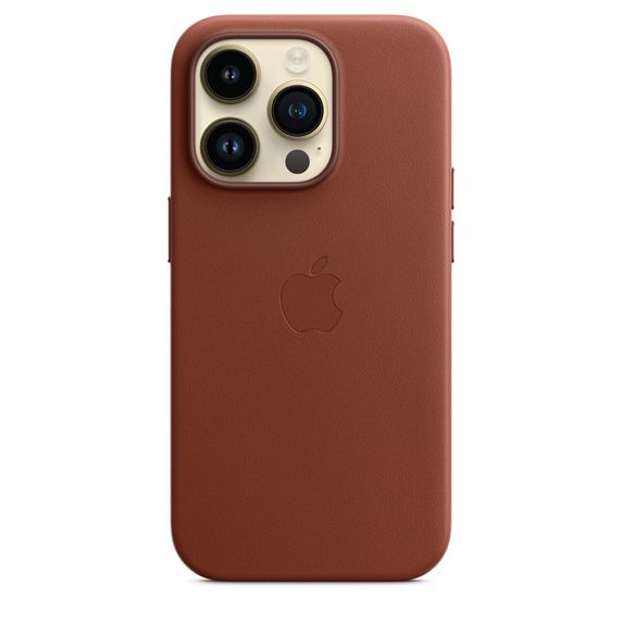 Чохол-накладка для iPhone 14 Pro - Apple Leather Case with MagSafe - Umber (MPPK3)