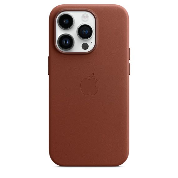 Чохол-накладка для iPhone 14 Pro - Apple Leather Case with MagSafe - Umber (MPPK3)