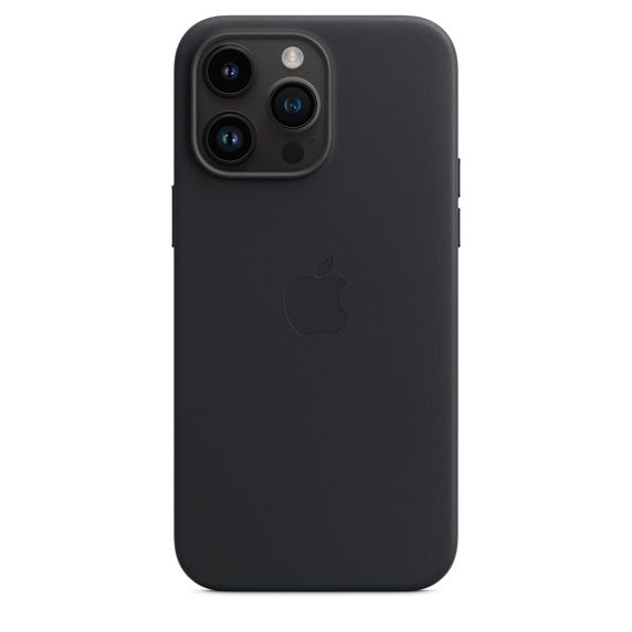 Чехол-накладка для iPhone 14 Pro Max - Leather Case with MagSafe (Midnight)
